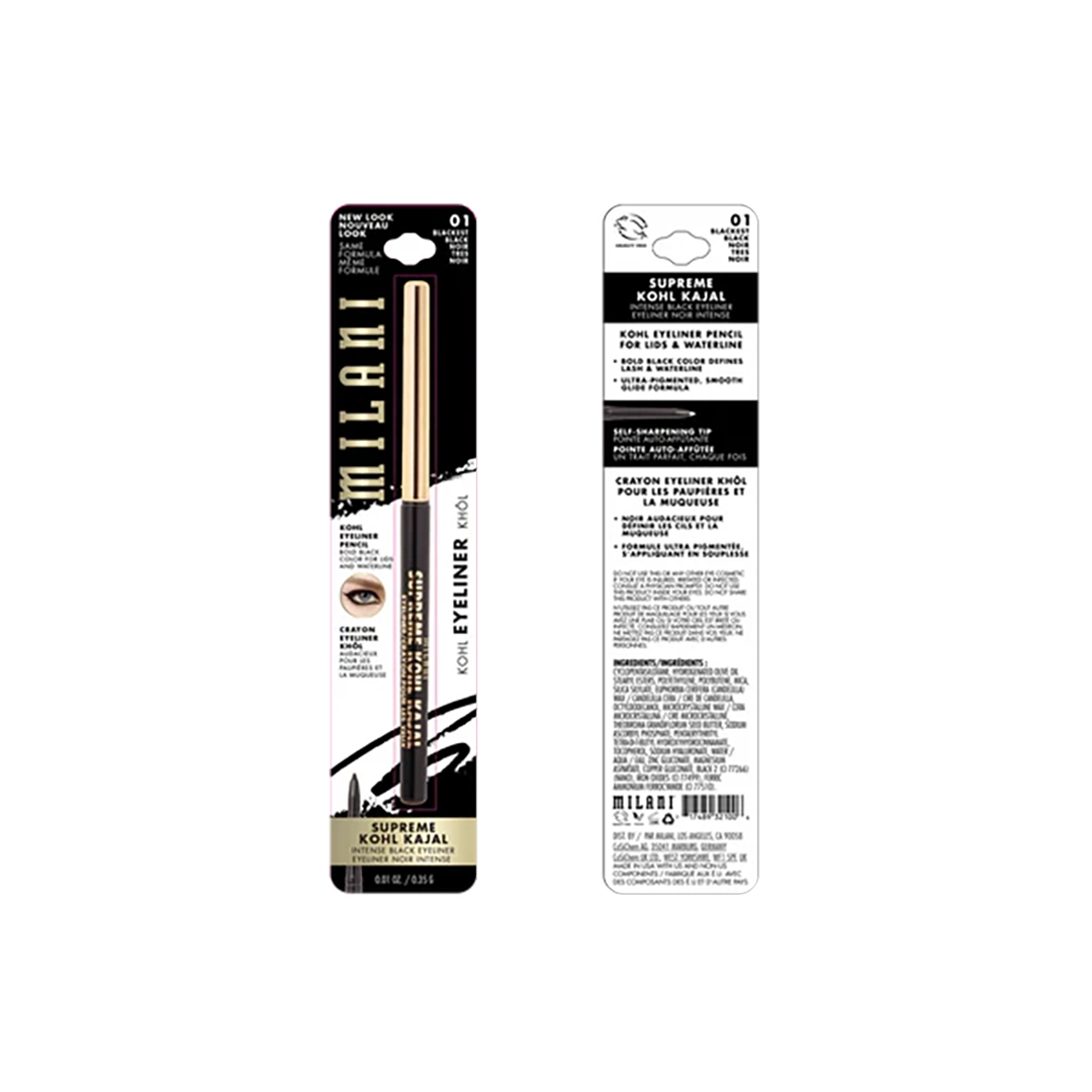 Supreme Kohl Kajal Eyeliner  (Blackest Black)
